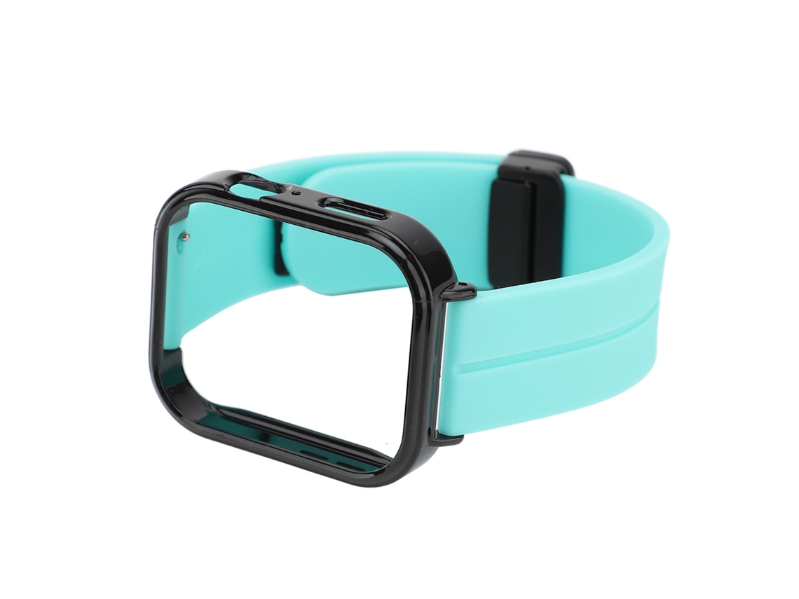 Pulseira de Silicone Magnética com Capa Bumper para Watch Fit 3 Cinza Claro