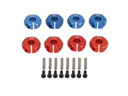 Mali adaptador de Cubo Hexagonal de Roda Rc 12mm Alumínio para Carros Modelo 1/10 Redcat com Pinos 8pcs