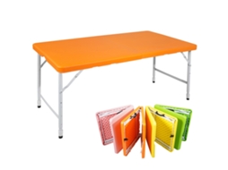 Mesa Dobrável Portátil Resistente De 125 Cm Com Alças, Altura Ajustável, Multifuncional, Ideal Para Camping,