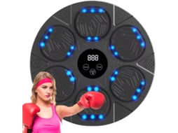 Máquina De Boxe Inteligente Com Música, Treinador Eletrônico De Boxe Com Luvas, Máquina De Treinamento Musical Preta Aquaforge