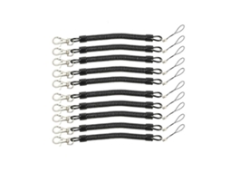 Conjunto De 10 Cordões Retráteis Em Espiral Para Chaveiro Com Fecho Lagosta Para Compras.