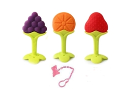Mali brinquedos de Dentes para Bebê Silicone Forma de Frutas com Cor Brilhante 3 24 Meses
