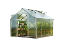 Gfp Invernadero Topas 4 Estrutura De Alumínio 225x259 Cm, Placas Alveolares De 6 Mm, Resistentes Às Intempéries Gfp Garten Freizeitprofi