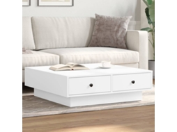 Vidaxl Mesa De Centro 90x90x28 Cm Contraplacado Branco