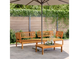Vidaxl Sofás De Canto Paletes 2 Pcs P/ Jardim Madeira De Acácia Maciça