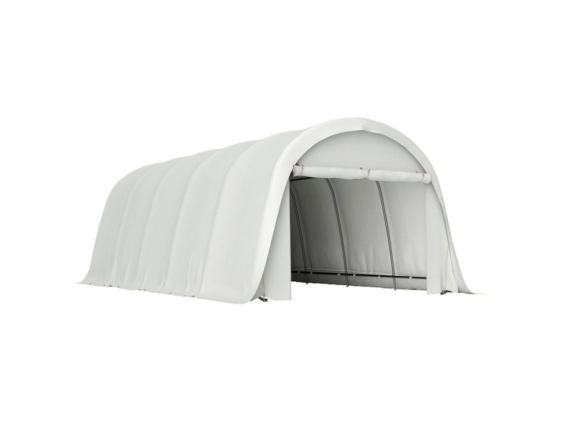Barraca de Garagem 3,6x7,2m Creme (uv50+, Estrutura Galvanizada)