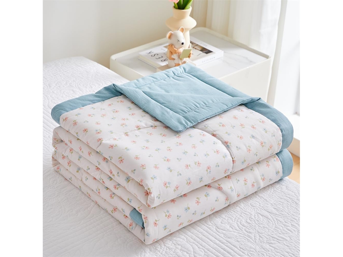 Colcha Acolchoada Fansu Capa de Cama Manta para Ar Condicionado Edredom Conjunto 100% Algodão Sofá com Estampa