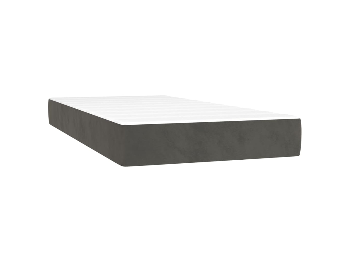 Pocket Spring Bed Mattress, Pocket Spring Bed Mattresses Vidaxl Cinzeto Veludo (100 X 200 Cm)