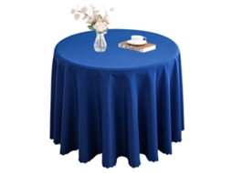 Toalha de Mesa Toalha de Mesa de Cor Sólida À Prova D'Água Lavável para Casa Cozinha Restaurante Festa-180 Cm Azul Royal