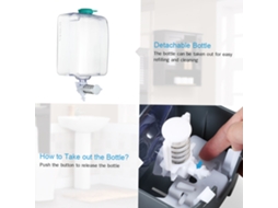 Dispensador manual de sabonete líquido e gel de banho LAXISCREED para montagem na parede, 1000ml