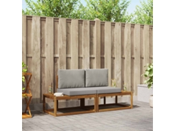 Vidaxl Conjunto De Sofás Para Exterior Com Almofada 2 Pcs Natural
