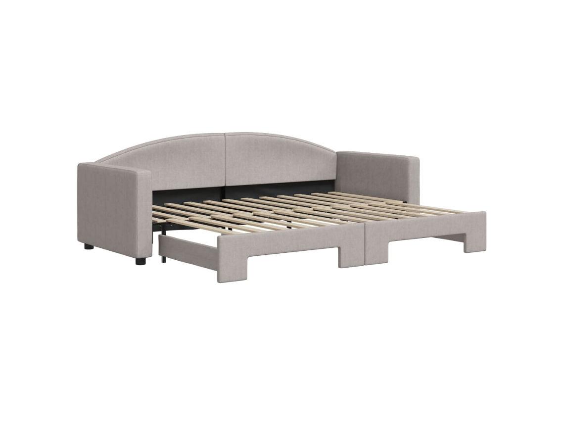 Sofá Cama com Gavetão 80x200 Cm Tecido Cinzento Acastanhado MAISON EXCLUSIVE