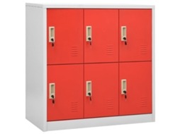 Cacifos 5 Pcs Aço Cinzento Claro e Vermelho MAISON EXCLUSIVE (90x45x92,5 cm)