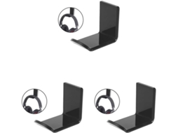 Conjunto De 3 Suportes Acrílicos Para Fones De Ouvido - Removíveis - Autoadesivos - Para Uso Doméstico E No