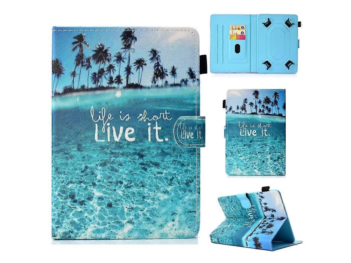 Capa de couro universal Webake com costura colorida para tablet