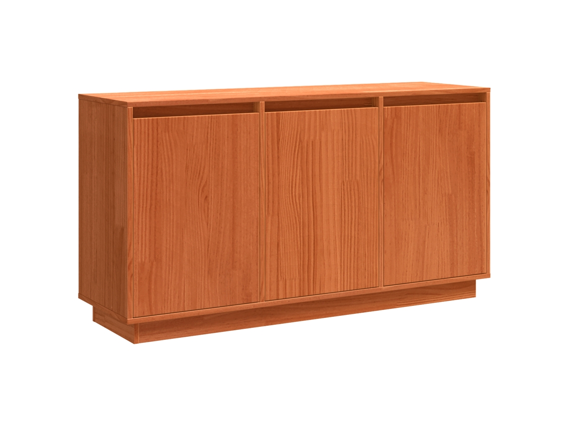 Conjunto 1 Buffet Moderno Vidaxl Castanho Madeira De Pinho Maciça (111 X 34 X 60 Cm)