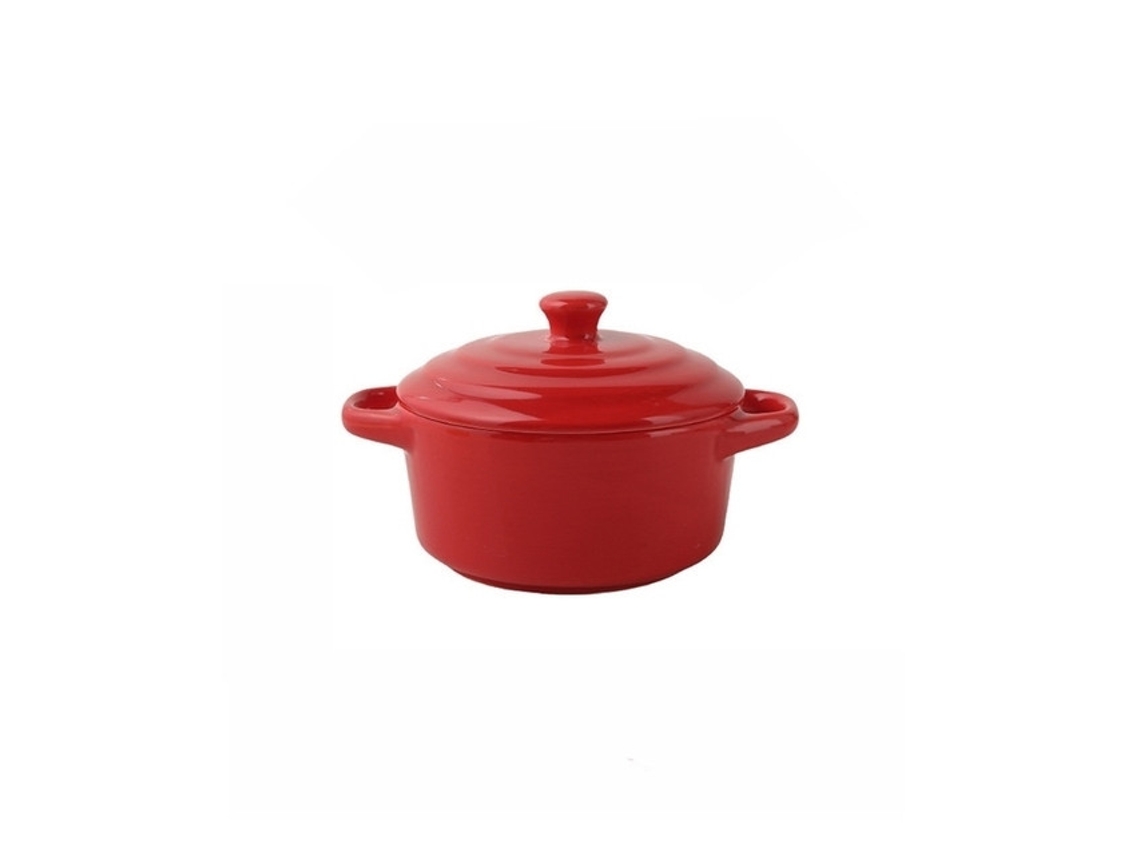 Louça - Tigela - Travessa Para Forno Com Duas Pegas - Cerâmica - Média - Vermelho