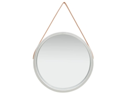Wall Mirror, Wall Mirrors Vidaxl Prateado Madeira (ø 60 Cm)