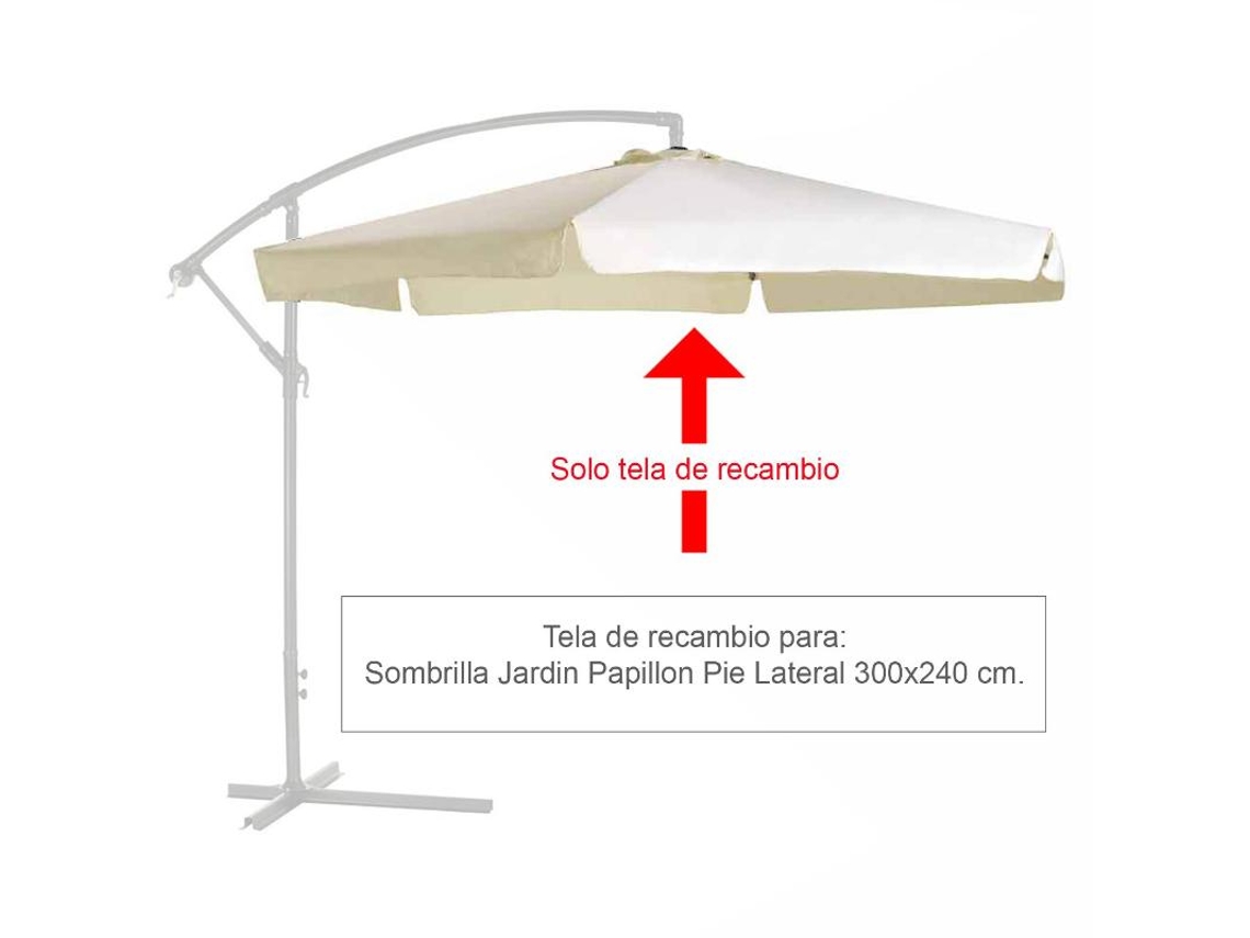 Tela recambio para sombrilla papillon pie lateral ø 3 x 2,40 metros color beige