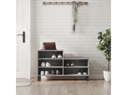 Vidaxl Sapateira 102x36x60 Cm Derivados De Madeira Cinzento Sonoma