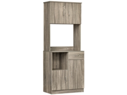 Aparador para Cozinha ou Sala de Jantar, Buffet com Armários e Gavetas, Madeira, 71x41x178 Cm, ZENCORE SERVICES