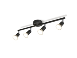 Nettlife 4 Pontos Preto Led Luz De Teto Gu10 Moderna Lâmpada Industrial 330 ° Giratória Para Corredor Cozinha Quarto Sala Estar Infantil