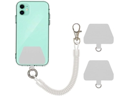 Alça De Mola Para Celular (transparente, 2 Unidades), Universal, Antifurto E Antiperda.