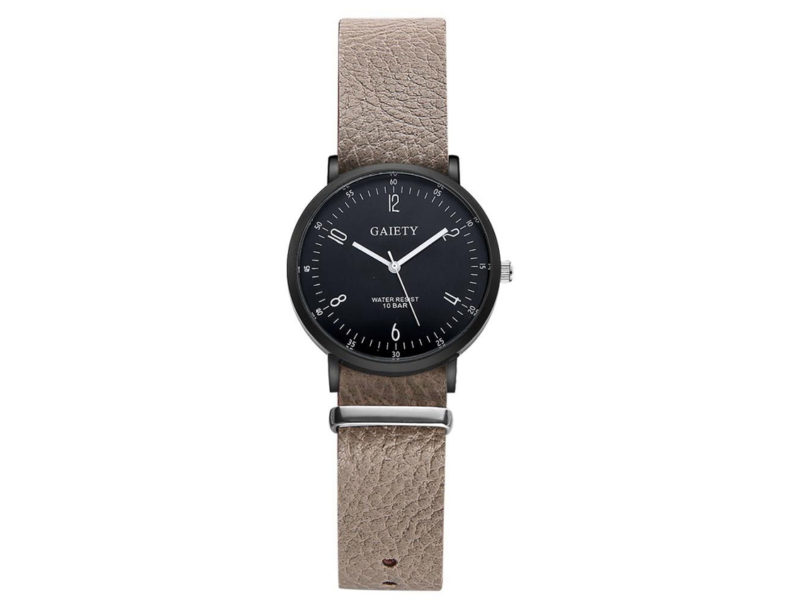 Reloj Hombre De Cuarzo Analógico Con Correa De Pu Estilo Clásico Gris Gaiety