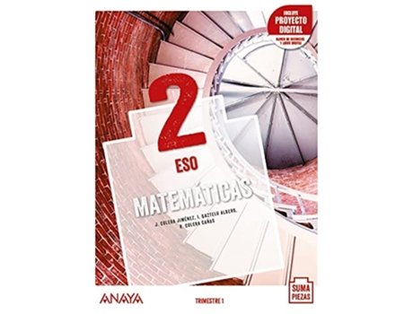 Livro Matemáticas 2. Da Editorial Anaya De José Colera Jiménez, Ignacio Gaztelu Albero Et Al. (espanhol)