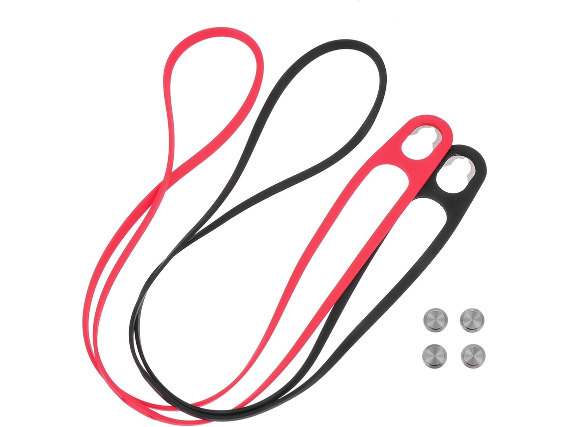 Conjunto De 2 Alças De Pescoço De Silicone Vermelhas Para Celulares, Fáceis De Usar.