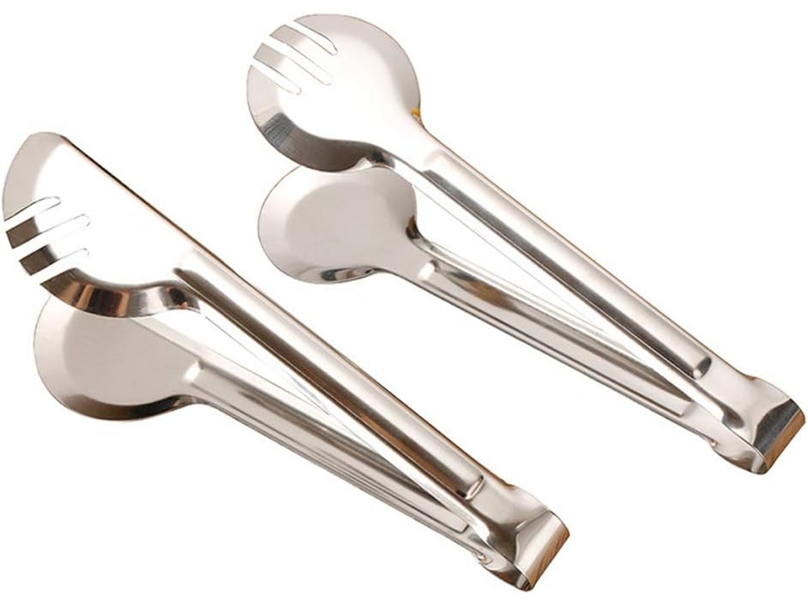 Conjunto De 2 Pinças Cozinha Em Aço Inoxidável Resistentes Ao Calor Para Cozinhar, Servir, Churrasco, Buffet, Salada