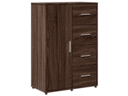 Aparador Derivados de Madeira Carvalho Castanho MAISON EXCLUSIVE (60x31x84 cm)