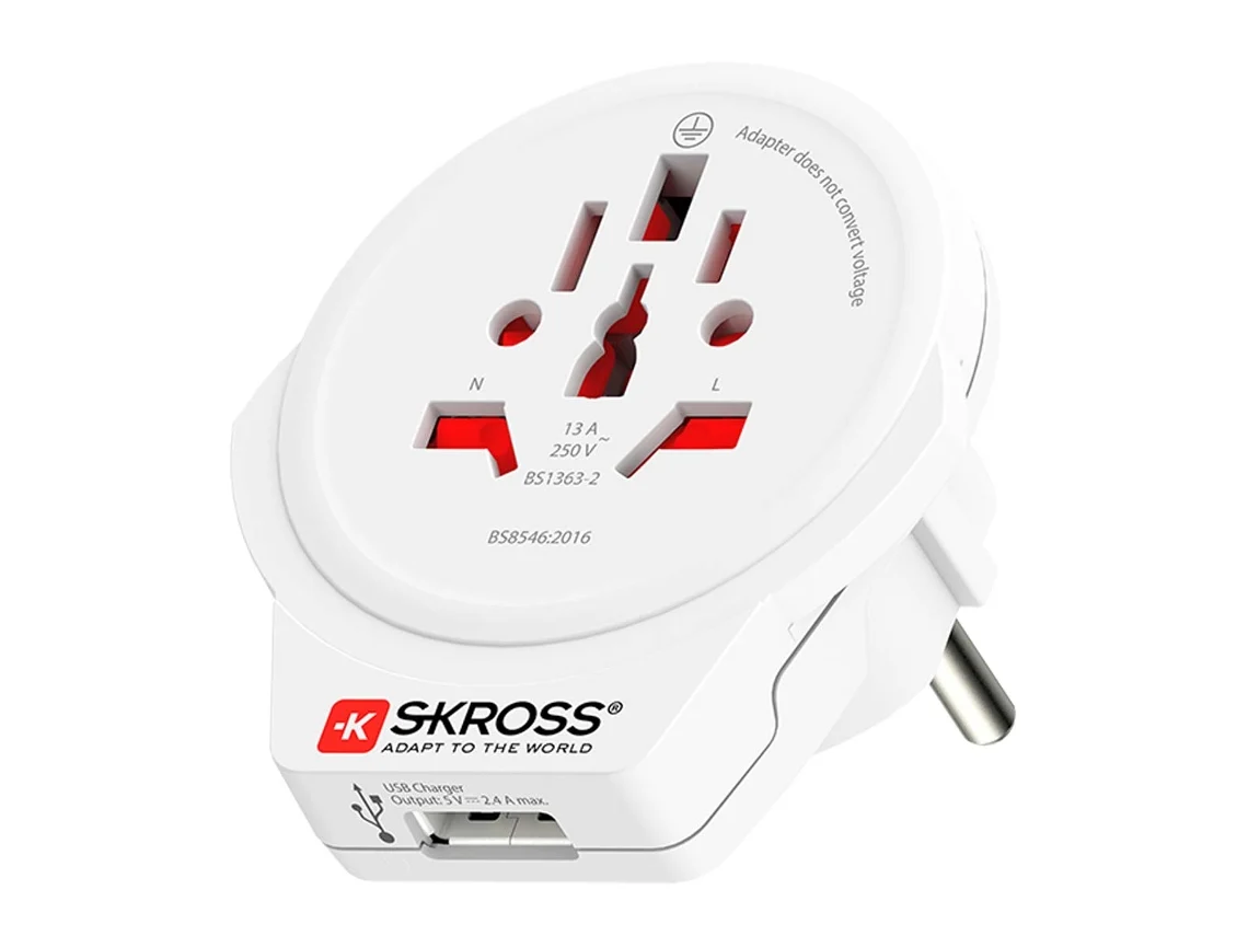 Adaptador de Viagem USB para Europa SKROSS