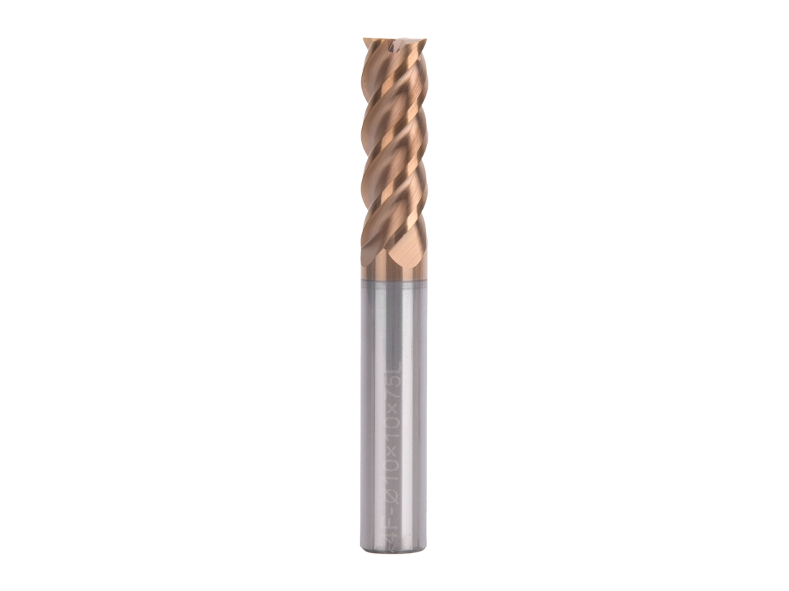 Fresa De Aço De Tungstênio 4-flutes Revestida Hrc60° D10*75*4t Para Metal Cnc