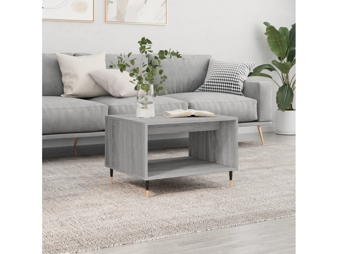 Vidaxl Mesa De Centro 60x50x40 Cm Derivados De Madeira Cinzento Sonoma