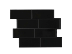 Vidaxl Azulejo Subterrâneo 20 Unid. Preto 29 X 21 Cm Poliuretano E Pet