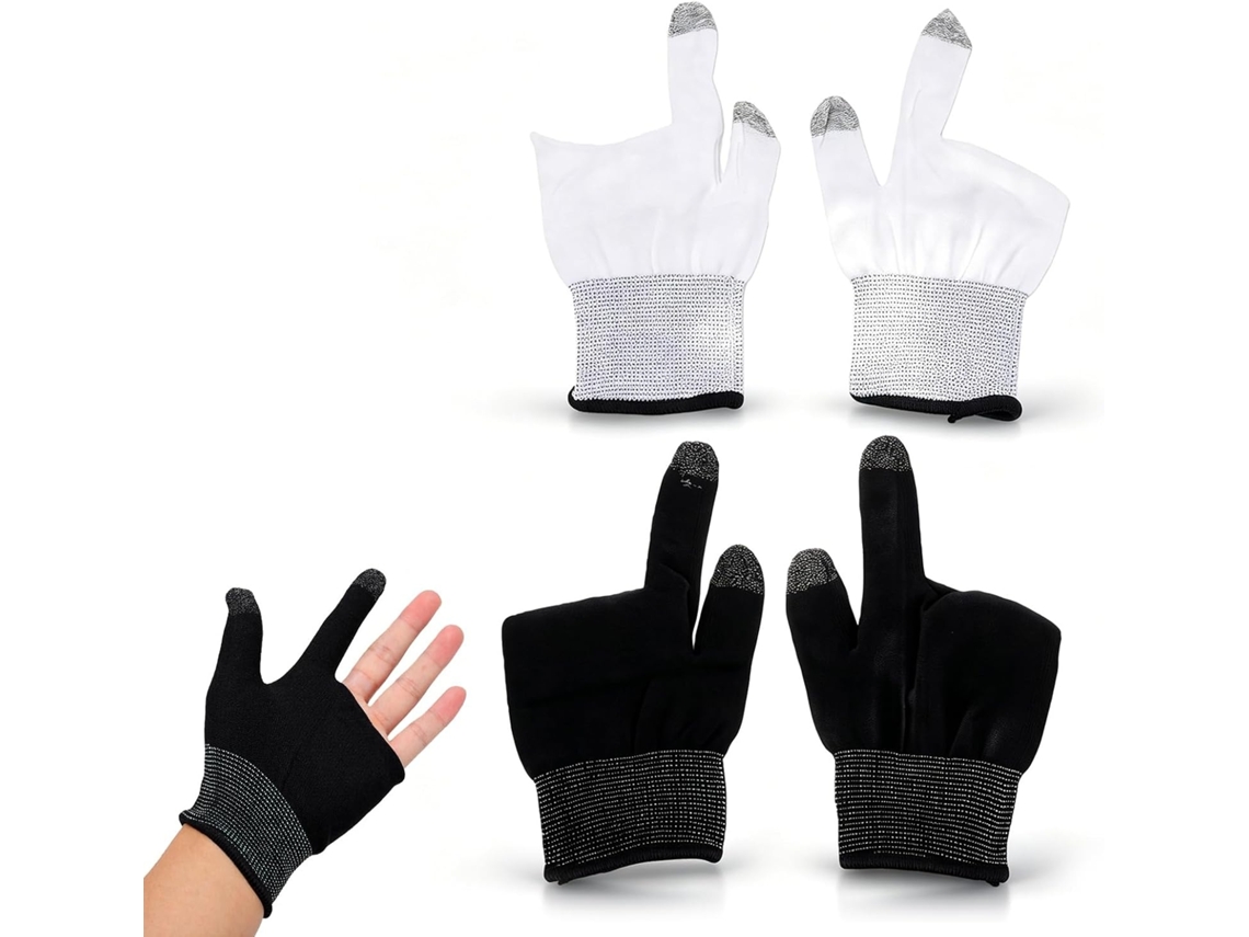 Lurelia Luvas Gaming Para Ecrã Tátil Alta Sensibilidade, Sensível Ao Toque, Leve, Sem Costuras, Para Gaming Móvel E Ecrãs Táteis