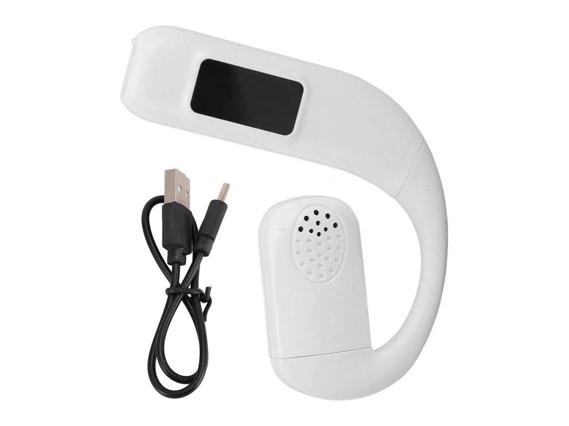 Fone De Ouvido Bluetooth 5.5 Mono Com Cancelamento De Ruído Microfone Rotativo E Display De Bateria Branco