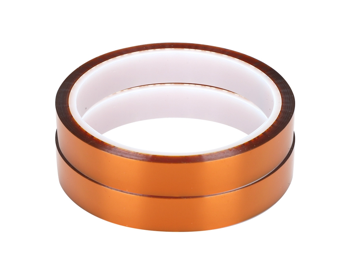 2026zentro-2pcs Fita Adesiva Resistente A Altas Temperaturas 33m Filme De Poliimida Marrom Amarelo 15mm