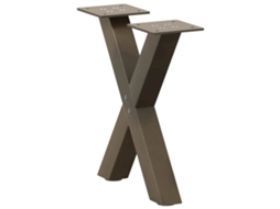 Vidaxl Pés Para Mesa De Centro Em Formato De X, 2 Peças, Aço Natural, 37x(30-31) Cm, Aço