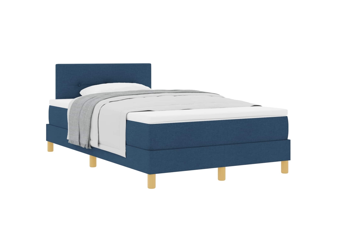 Cama Box com Colchão com Cabeceira Azul Tecido MAISON EXCLUSIVE (120x200 cm)
