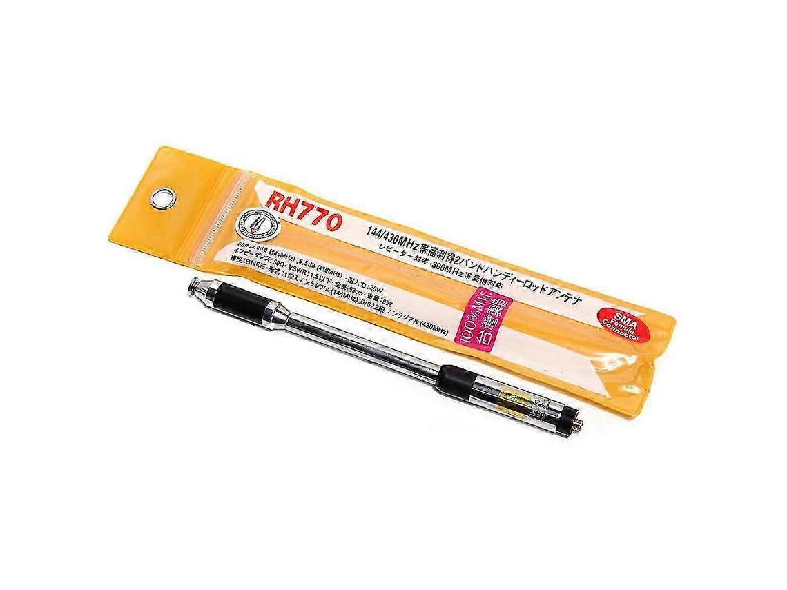 Antena De Substituição Banda Dupla Rh770 Para Th, Uv3r Th, Uvf8d 144/430mhz Antena Telescópica De Alto Ganho Com Conector Sma Fêmea Preta