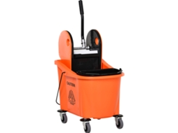 Carrinho Limpeza 36l Rodas Torção Esfregão Laranja 54x41x91,5