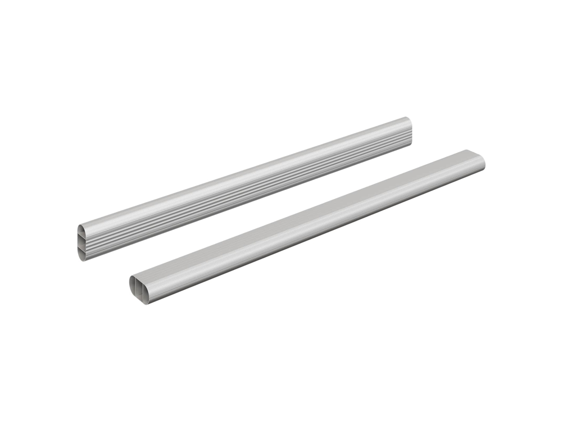 Viga de Closet 2 Pcs Prateado 764 X 15 X 29 Mm Liga de Alumínio VIDAXL