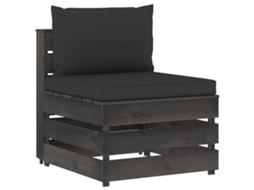 Middle Sofa, Middle Sofas Vidaxl Preto Madeira (n/a)