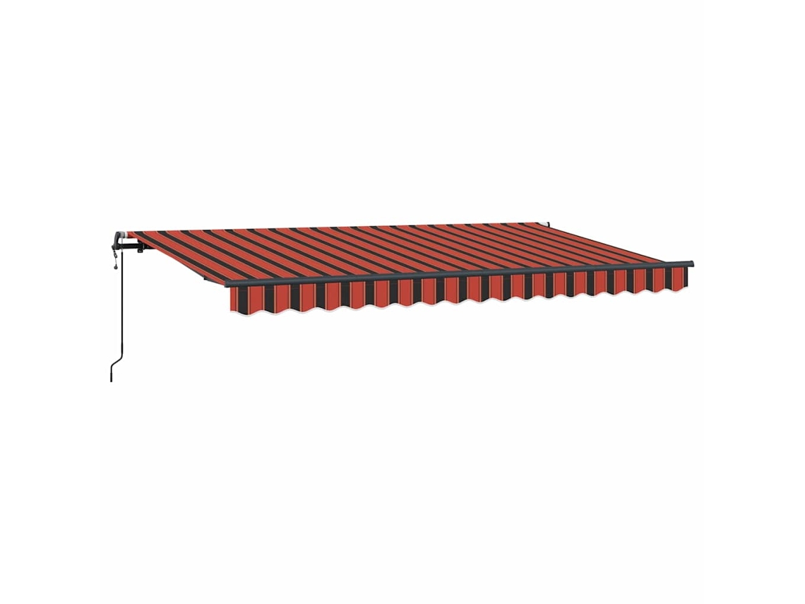 Conjunto 1 Toldo Retrátil Vidaxl Laranja Tecido (350 X 200 Cm)