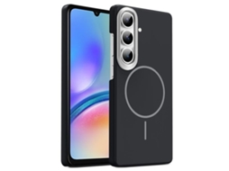 Capa Para Samsung Galaxy A05s Fina Circular Magsafe À Prova De Choque Dourada Em Policarbonato Preta