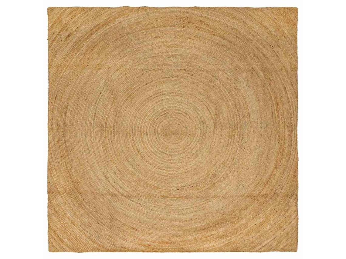 Conjunto 1 Tapete De Área Vidaxl Castanho Juta (240 X 240 Cm)