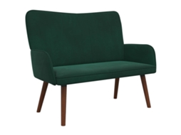 Sofá para 2 Pessoas Verde escuro 115 X 61 X 87 Cm Veludo SYFAX (v)