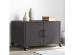 Vidaxl Mesa De Centro 68x50x43,5 Cm Aço Preto